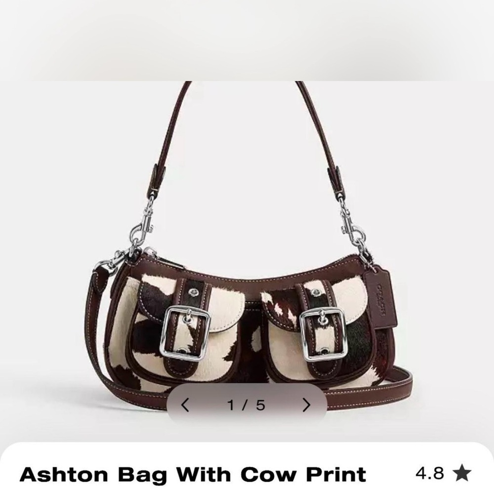 NWT Coach Ashton Shoulder Bag in Brown and Cream